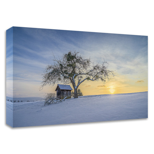 "Under The Mistletoe" Wrapped Canvas Print Wall Art