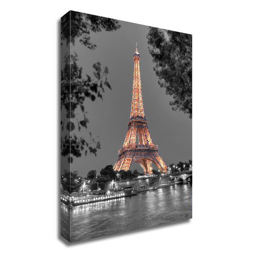 "Nuit Sur La Seine" Wrapped Canvas Print Wall Art