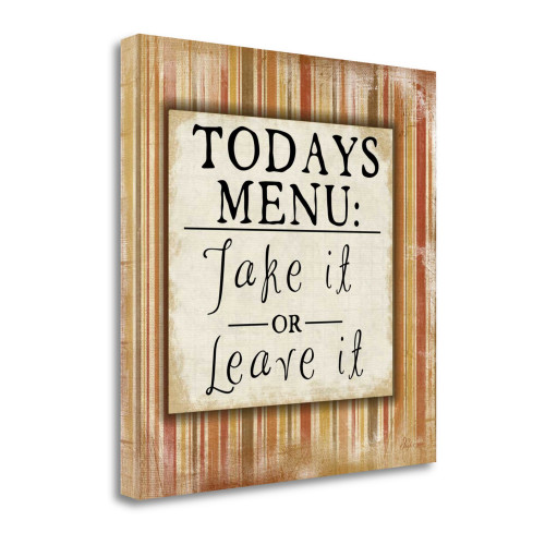 Todays Menu 4 Wrapped Canvas Print Living Room Wall Art