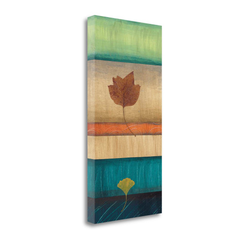 Springing Leaves II Wrapped Canvas Print Living Room Wall Art