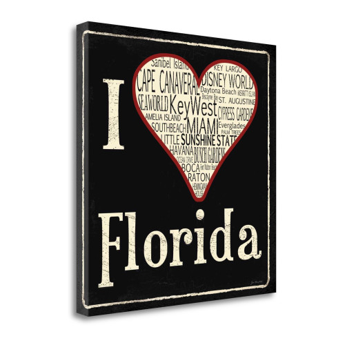 Florida 2 Wrapped Canvas Print Living Room Wall Art