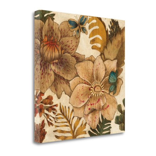 Fleurs De Bois 3 Wrapped Canvas Print Wall Art