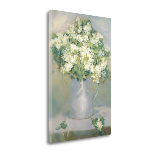 White Lilacs 3 Wrapped Canvas Print Living Room Wall Art