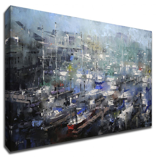 FishermaneS Wharf Wrapped Canvas Print Wall Art