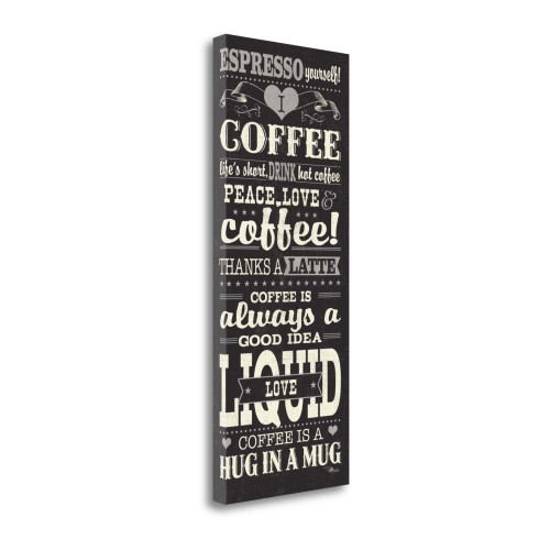 Coffee Lovers II Wrapped Canvas Print Living Room Wall Art