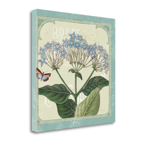 Parisian Flowers I Wrapped Canvas Print Living Room Wall Art