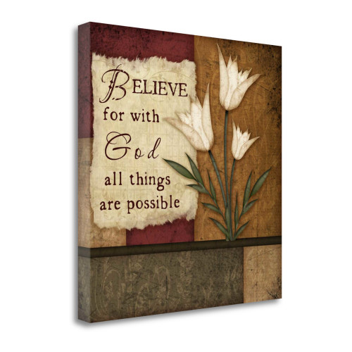 Believe 16 Wrapped Canvas Print Living Room Wall Art
