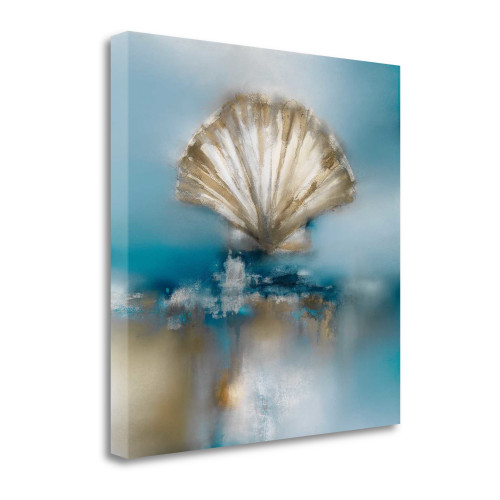 Blue Shores Clam 4 Wrapped Canvas Print Wall Art