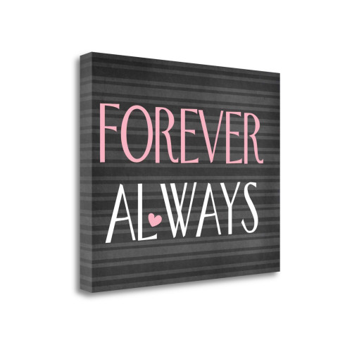 Forever Always 1 Wrapped Canvas Print Living Room Wall Art
