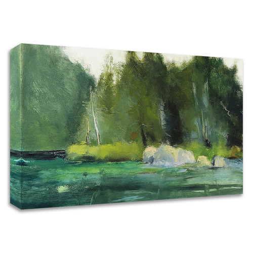 "Lily Pond &amp;amp; Dark Woods" Wrapped Canvas Print Wall Art