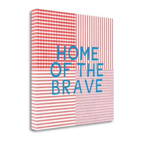 Home Of The Brave 11 Wrapped Canvas Print Living Room Wall Art