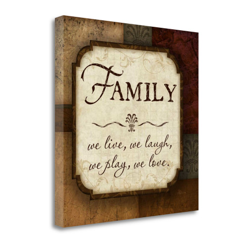 Family 13 Wrapped Canvas Print Living Room Wall Art