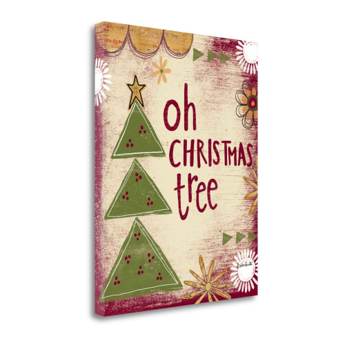 Oh Christmas Tree 4 Wrapped Canvas Print Living Room Wall Art