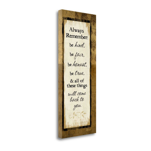 Always Remember 1 Wrapped Canvas Print Living Room Wall Art