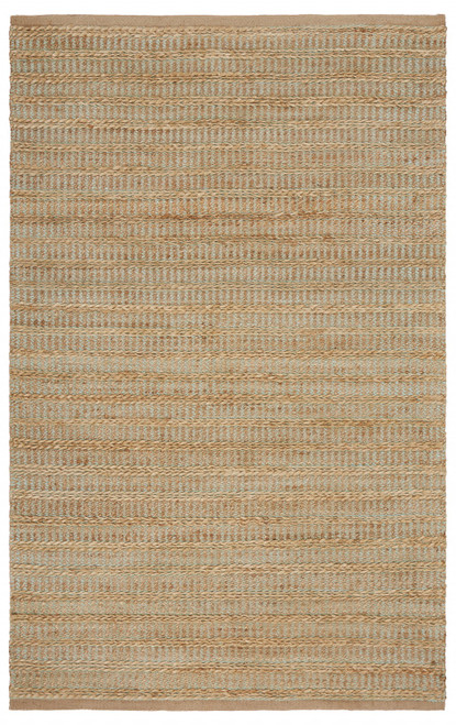 9’ x 12’ Tan and Seafoam Braided Area Rug
