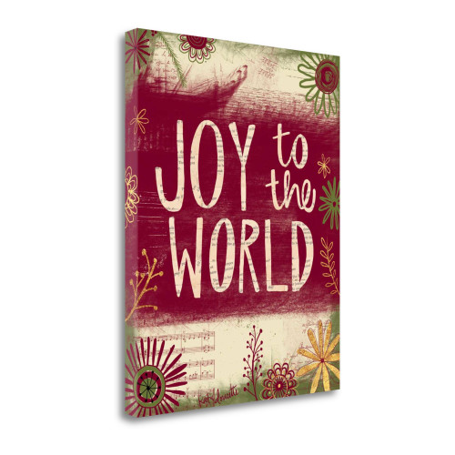 Joy To The World 8 Wrapped Canvas Print Living Room Wall Art
