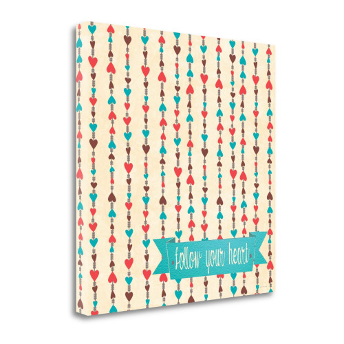 Follow Your Heart 1 Wrapped Canvas Print Living Room Wall Art