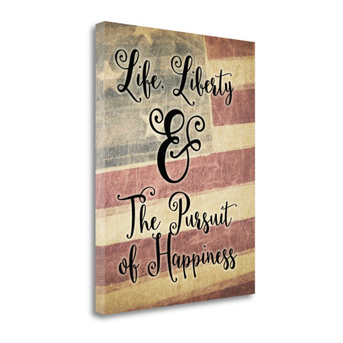Life Liberty 2 Wrapped Canvas Print Living Room Wall Art