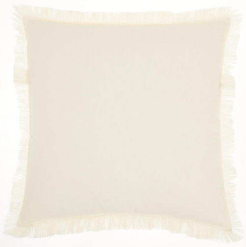 Solid Ivory Contemporary Throw Pillow
