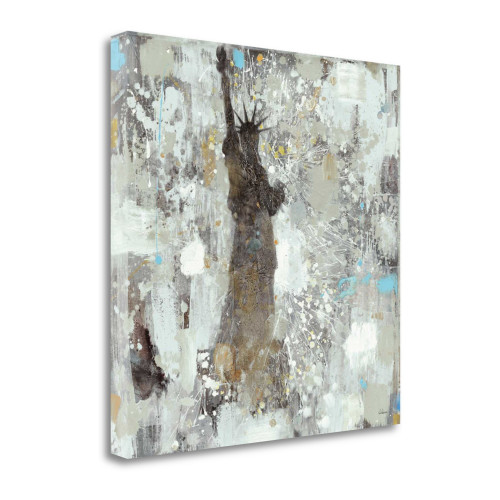 Statue Of Liberty Neutral 2 Wrapped Canvas Print Living Room Wall Art