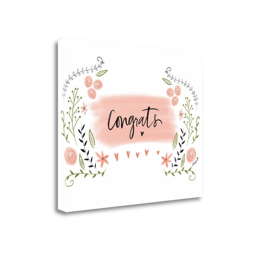 Congrats Wrapped Canvas Print Living Room Wall Art
