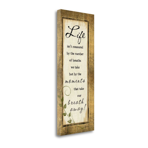Life Isnt Measured 2 Wrapped Canvas Print Living Room Wall Art