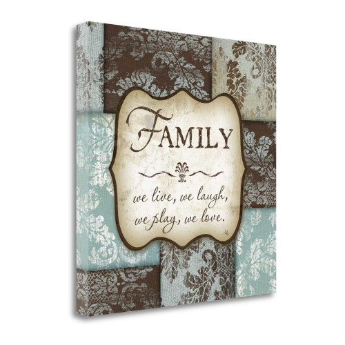 Family 10 Wrapped Canvas Print Living Room Wall Art