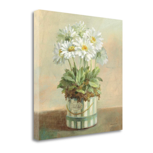 Tres Chic Daisies 2 Wrapped Canvas Print Living Room Wall Art