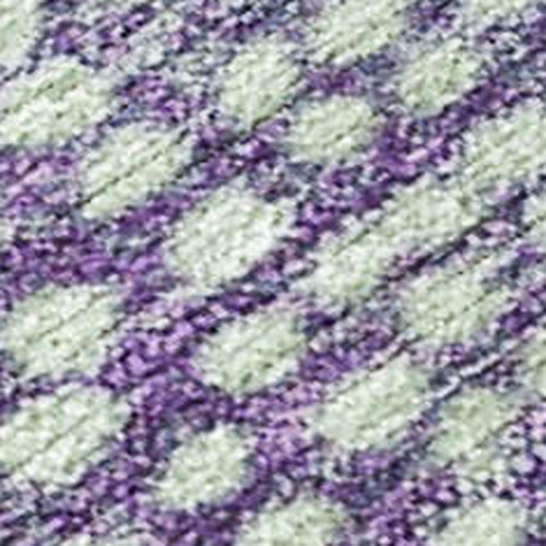 10' X 14' Artichoke Green And Purple Geometric Washable Indoor Outdoor Area Rug