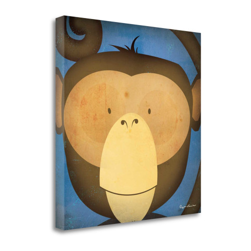 Monkey Wow 1 Wrapped Canvas Print Living Room Wall Art