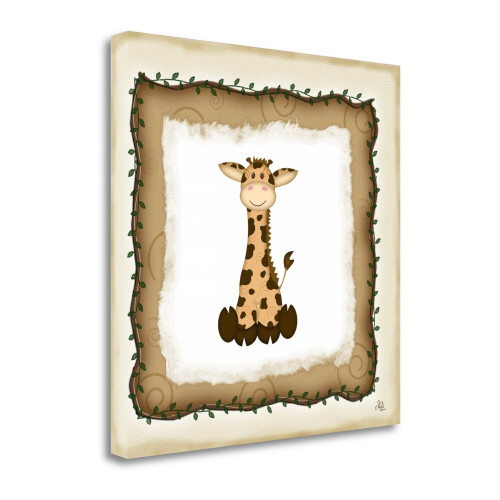 Safari Giraffe Wrapped Canvas Print Living Room Wall Art