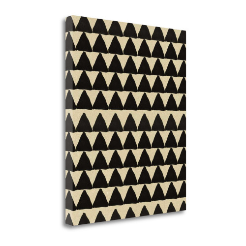 Krafty Black Triangles 2 Wrapped Canvas Print Living Room Wall Art