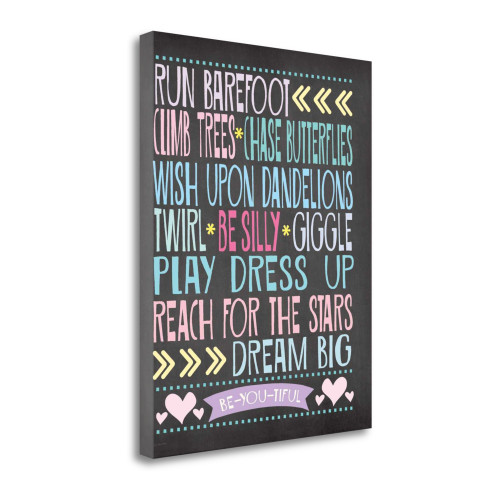 Run Barefoot 2 Wrapped Canvas Print Living Room Wall Art