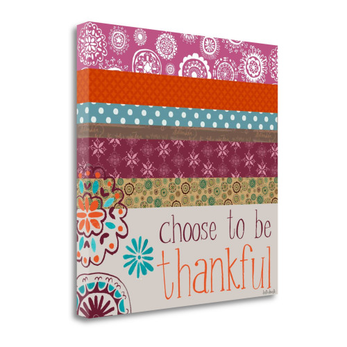 Choose To Be Thankful 7 Wrapped Canvas Print Living Room Wall Art