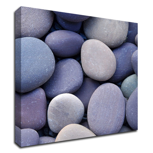 "Purple Pebbles" Wrapped Canvas Print Wall Art