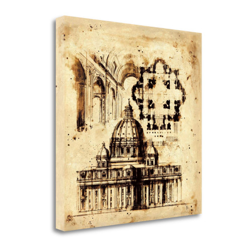 Architectorum No. 3 Wrapped Canvas Print Wall Art
