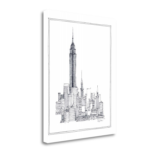 Empire State 1 Wrapped Canvas Print Living Room Wall Art