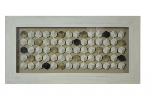 27" x 3" x 24" Grey Wood And Glass - Shadow Box