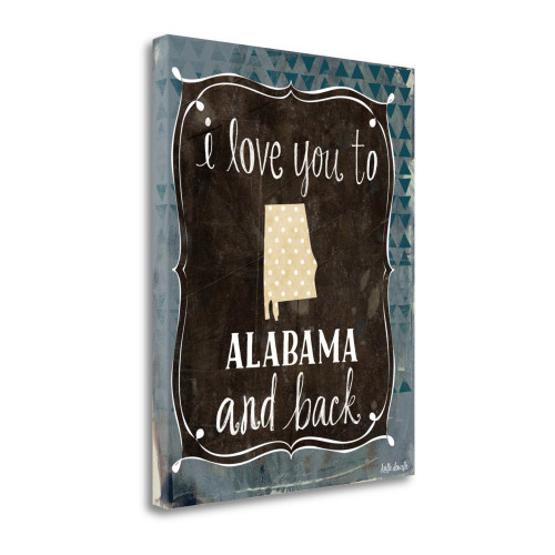 Alabama And Back Wrapped Canvas Print Living Room Wall Art