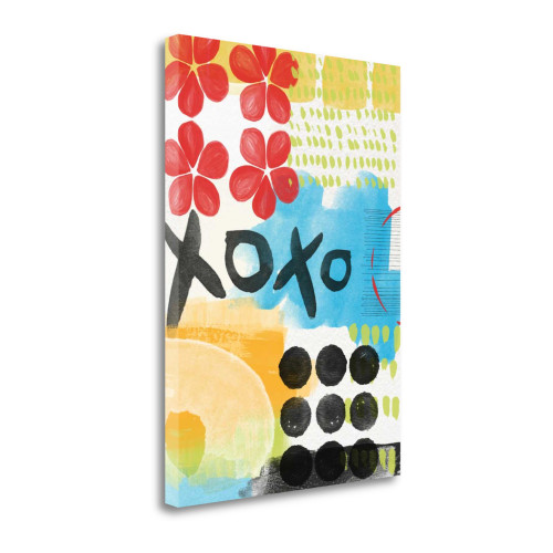 Abstract Xoxo 2 Wrapped Canvas Print Living Room Wall Art