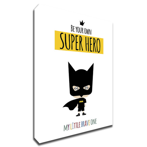 Superhero One Wrapped Canvas Print Wall Art