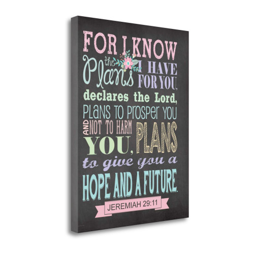 For I Know Pastel 2 Wrapped Canvas Print Living Room Wall Art