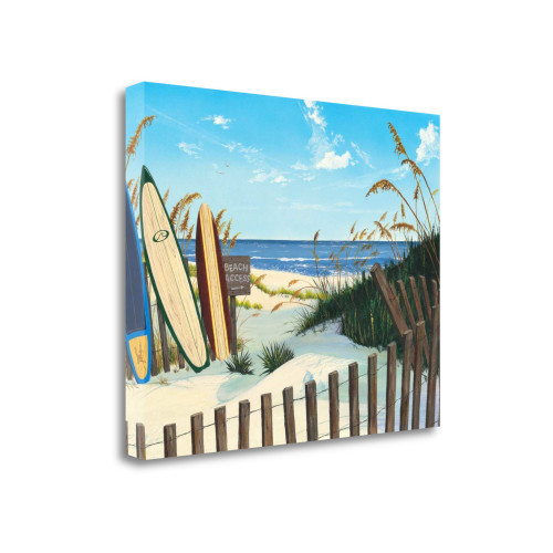 Beach Access 4 Wrapped Canvas Print Wall Art