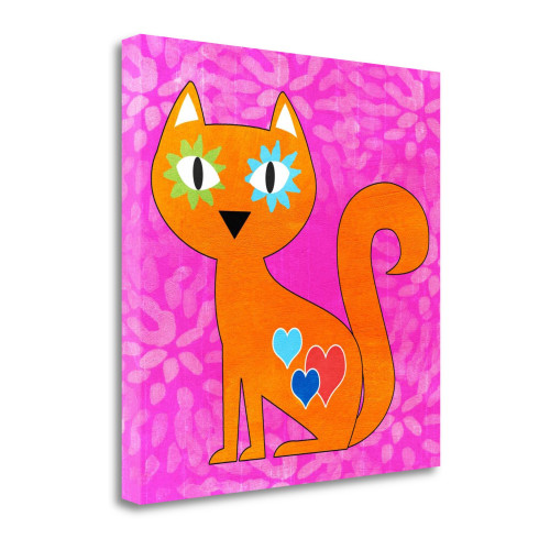 Day Of The Dead Cat 7 Wrapped Canvas Print Living Room Wall Art