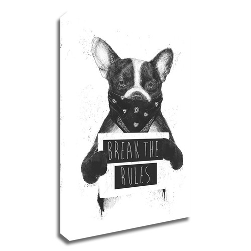 "Rebel Dog" Wrapped Canvas Print Wall Art