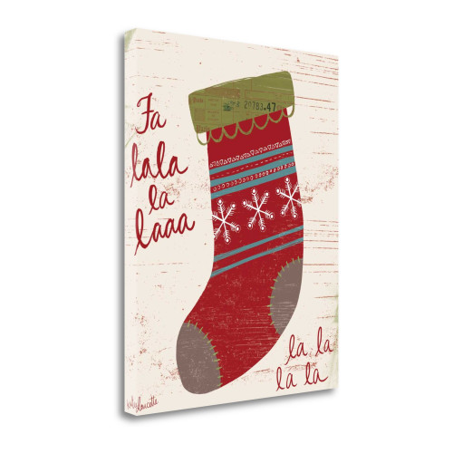 Fa La La La La 5 Wrapped Canvas Print Living Room Wall Art