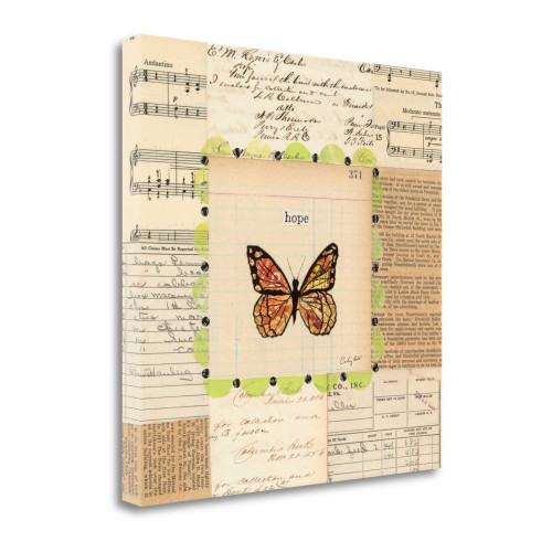 Hope Butterfly 2 Wrapped Canvas Print Living Room Wall Art
