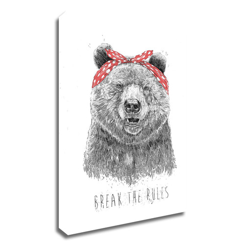 "Break The Rules" Wrapped Canvas Print Wall Art
