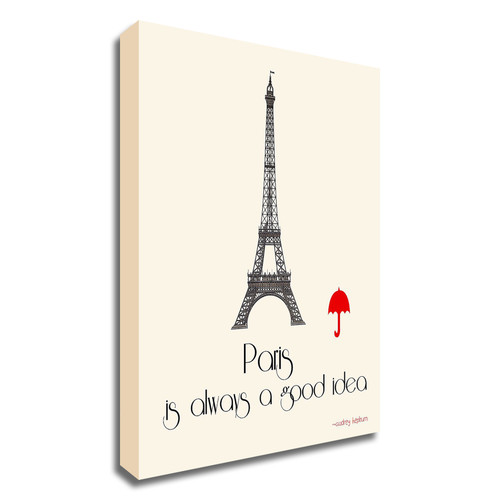 "Paris" Wrapped Canvas Print Wall Art
