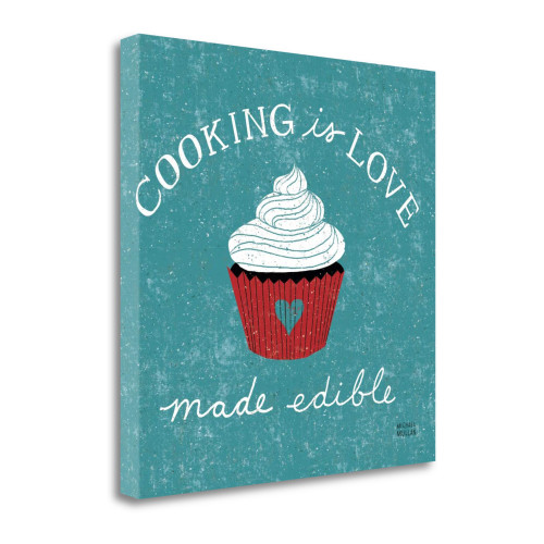 Cooking Is Love 1 Wrapped Canvas Print Living Room Wall Art